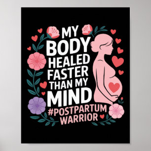 Affiche Dépression post-partum Mère Maman Santé mentale ma