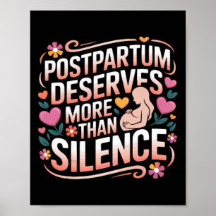 Affiche Dépression post-partum Mère Maman Santé mentale ma