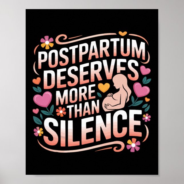 Affiche Dépression post-partum Mère Maman Santé mentale ma (Devant)