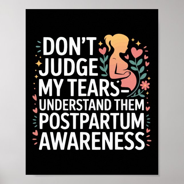 Affiche Dépression post-partum Mère Maman Santé mentale ma (Devant)