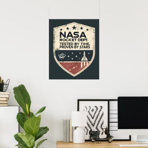 Affiche Dept de fusées de la NASA testé par le temps prouv