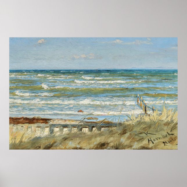 Affiche Depuis la plage de Hornbæk, PS Kroyer (Devant)