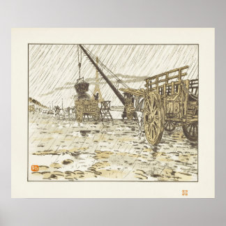 Affiche Depuis le Quai de Passy, sous la pluie