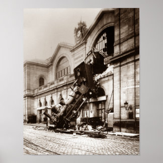 Affiche Déraillement Du Train À La Gare Montparnasse - 189