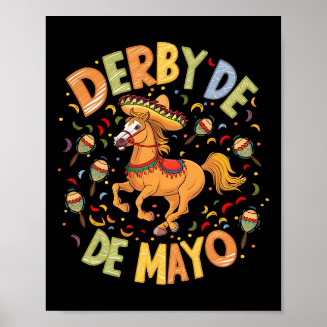 Affiche Derby De Mayo Funny Cinco De Mayo Parti Mexicain (Devant)