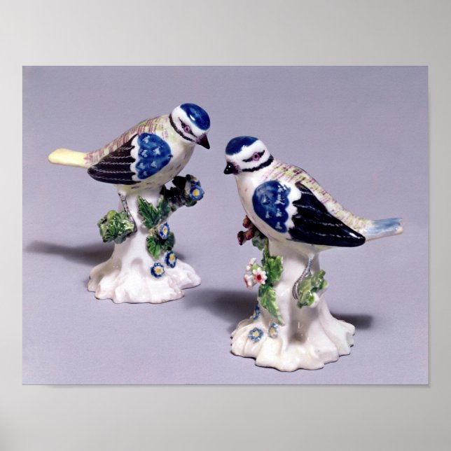 Affiche Derby figures of bluetits, c.1760 (Devant)