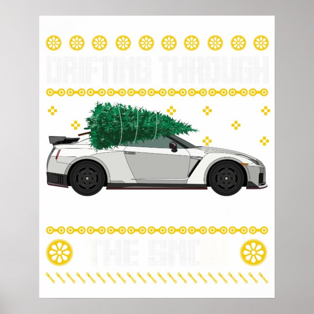 Affiche dérivant dans la neige 2 (Devant)