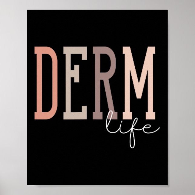 Affiche Derm Life Dermatologue Et Dermatologie Infirmière  (Devant)