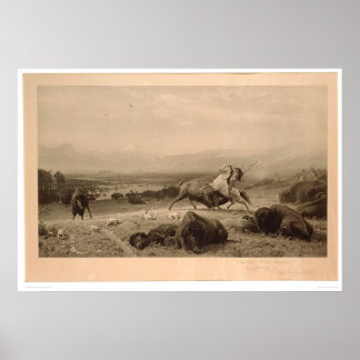 Affiche Dernier du Buffalo Bierstadt (0137A) - Non restaur