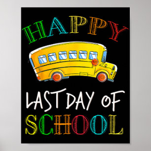 Affiche Dernier Jour De Bus Scolaire Conducteur Élève Ense