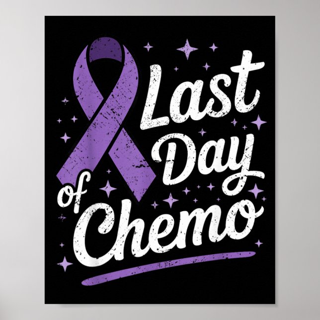 Affiche Dernier Jour De Chimiothérapie Ruban Violet Surviv (Devant)