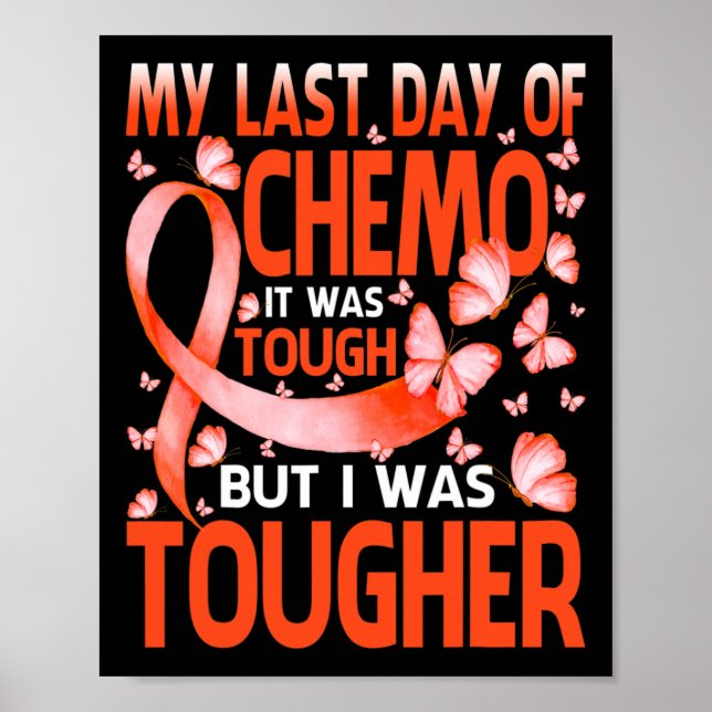 Affiche Dernier Jour De Journée Chemo Leucémie Papillon de (Devant)