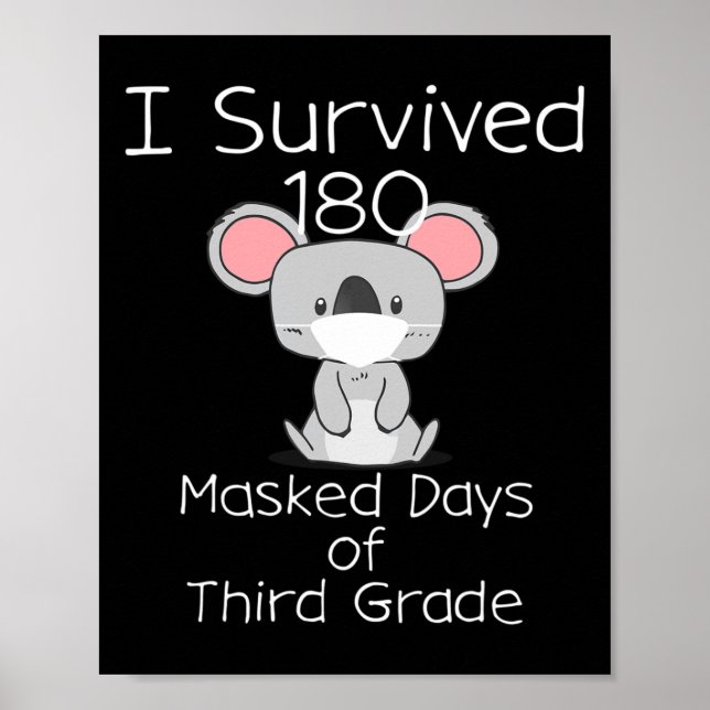 Affiche Dernier Jour De L'École 180 Jours Masqués De Trois (Devant)