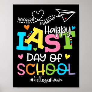 Affiche Dernier Jour D'école Bonjour L'été Élèves Et Ensei