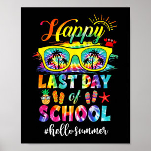 Affiche Dernier Jour D'école Bonjour L'été Enseignant Élèv