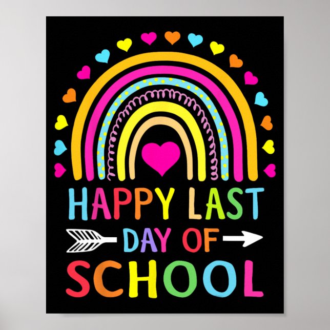 Affiche Dernier Jour D'École Enfants Enseignant Étudiant R (Devant)