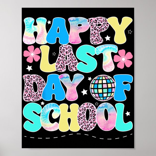 Affiche Dernier Jour D'École Enfants Enseignant Étudiant R (Devant)