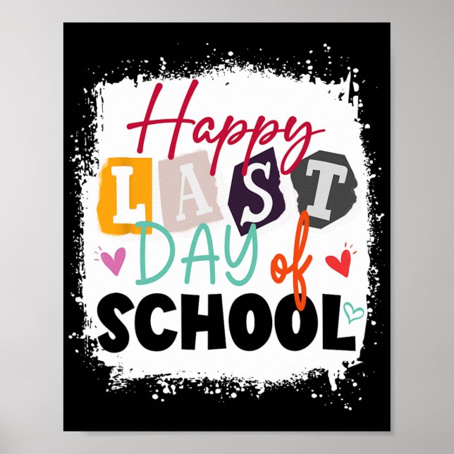 Affiche Dernier Jour D'école Enseignant & Enfants  (Devant)