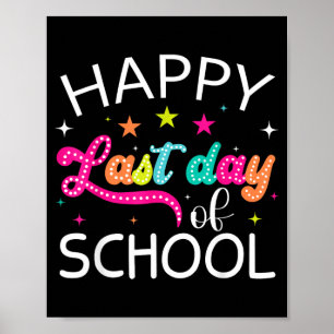 Affiche Dernier jour d'école heureux d'été pour les enfant