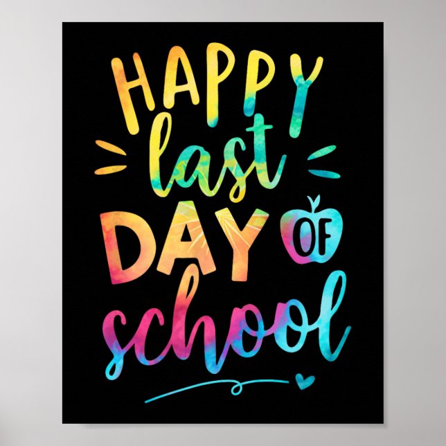 Affiche Dernier jour d'école professeur élève remise des d (Devant)