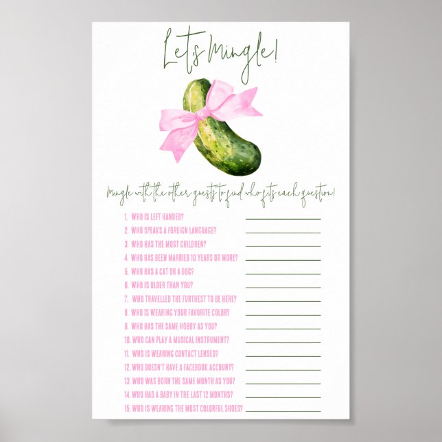 Affiche Dernier Pickle, Mingle Shower Game (Devant)