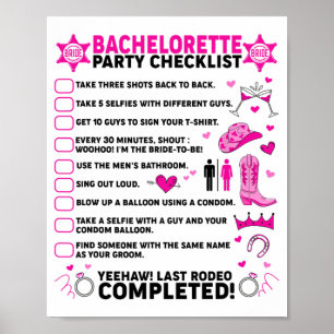 Affiche Dernier Rodeo Bachelorette Party Mariée Western Co