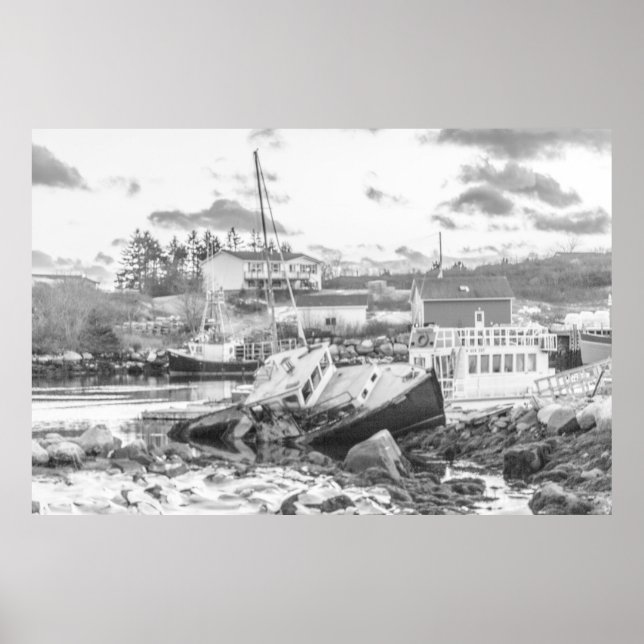 Affiche Dernier socle de remorqueur (b&w) (Devant)