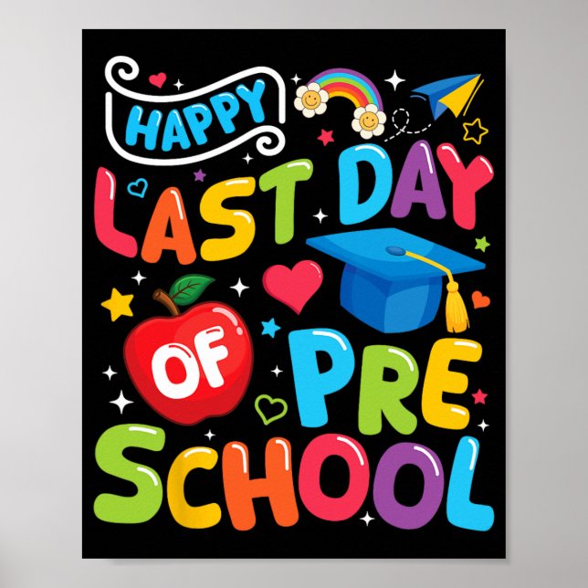 Affiche Dernière Journée De Pré-Enseignant Préscolaire (Devant)