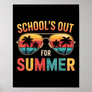 Affiche Dernière Journée D'École Rétro Écoles Sorties Pour