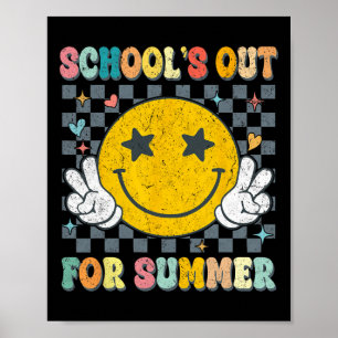 Affiche Dernière Journée D'École Rétro Écoles Sorties Pour