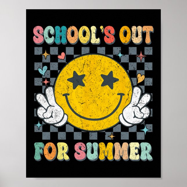 Affiche Dernière Journée D'École Rétro Écoles Sorties Pour (Devant)
