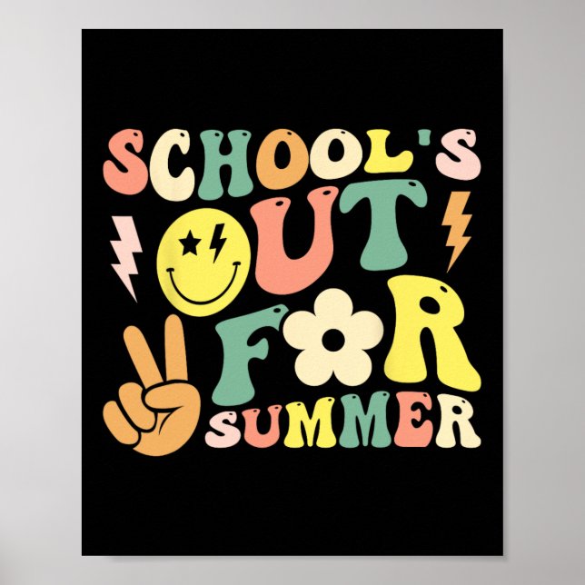 Affiche Dernière Journée D'École Super Sortie Pour L'Été T (Devant)