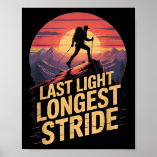 Affiche Dernière lumière plus longue foulée coucher de sol