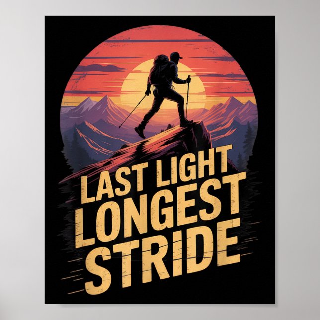 Affiche Dernière lumière plus longue foulée coucher de sol (Devant)