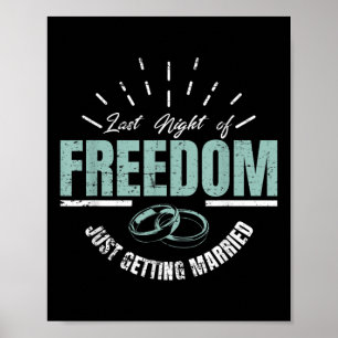 Affiche Dernière Nuit De Liberté Épouse Mariage Groom Mari