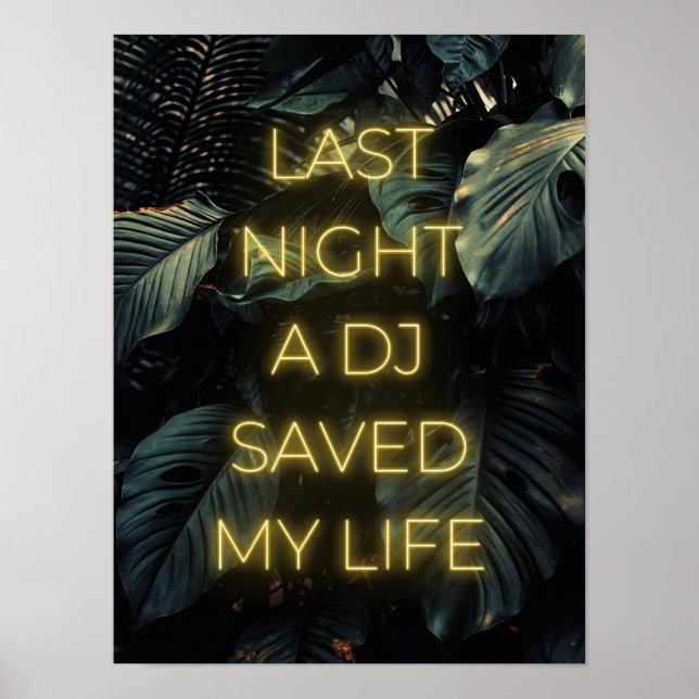 Affiche "Dernière nuit un DJ m'a sauvé la vie" (Devant)