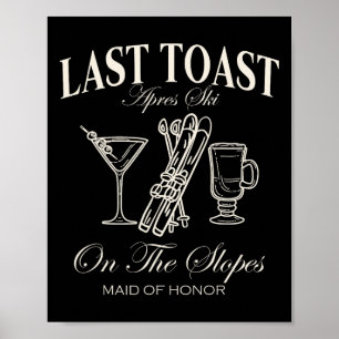 Affiche Dernière Toast Sur Les Pistes Chelorette Skiing De