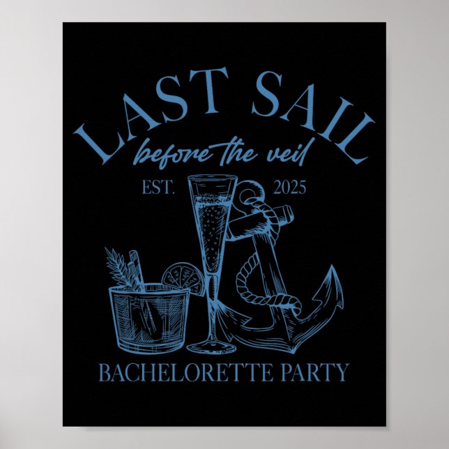 Affiche Dernière Voile Avant Le Voile Bride Squad Nautical (Devant)