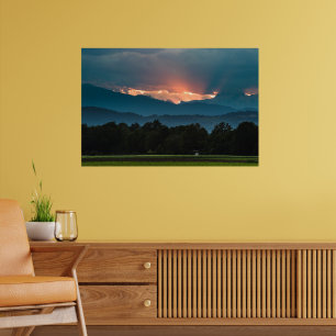 Affiche Derniers rayons de soleil avant le coucher du sole