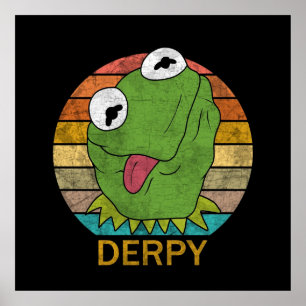 Affiche Derpy Kermit La Grenouille