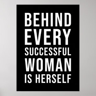 Affiche Derrière Chaque Femme Réussie Se Trouve Elle-Même