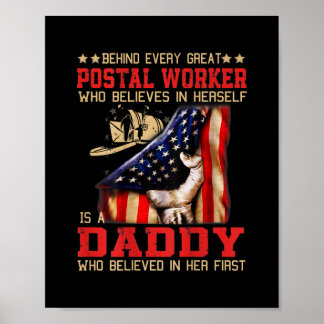 Affiche Derrière chaque grand TRAVAILLEUR POSTAL qui est u