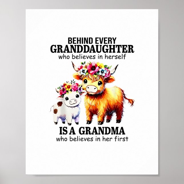 Affiche Derrière Chaque Petite-Fille Qui Croit En Elle-Mêm (Devant)