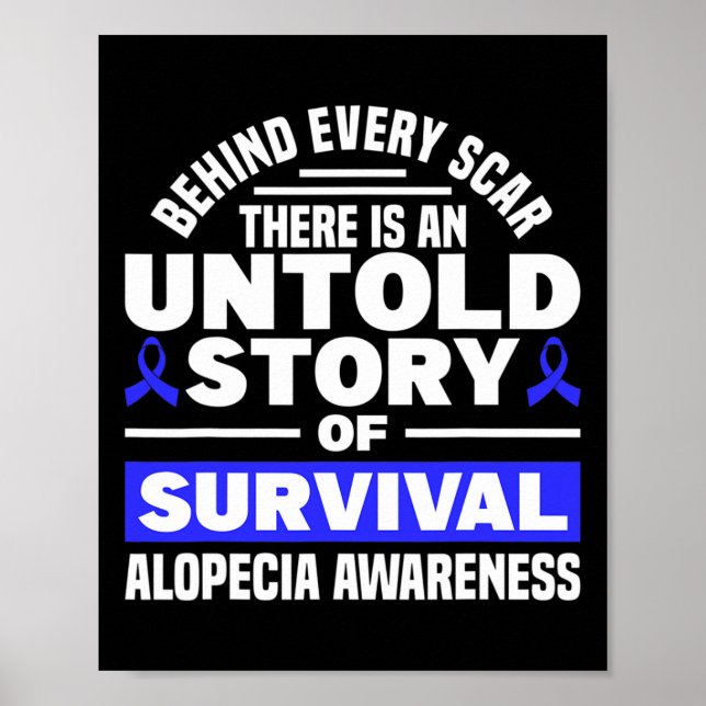 Affiche Derrière Chaque Scar Untold Story Soutien Alopecia (Devant)