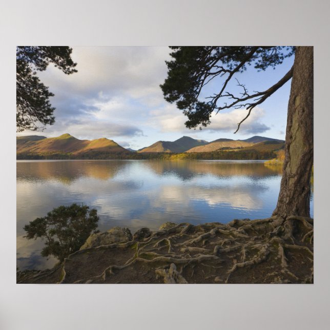 Affiche Derwentwater, Lake District, Cumbria, Angleterre (Devant)