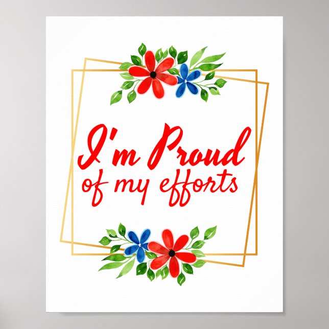 Affiche des affirmations motivationnelles pour les travail (Devant)