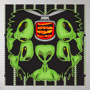 Affiche Des Aliens qui protestent votre corps