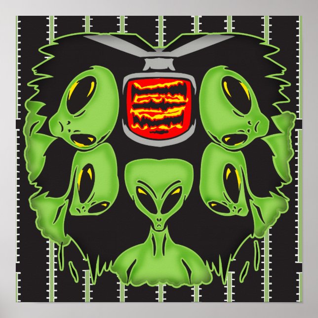 Affiche Des Aliens qui protestent votre corps (Devant)