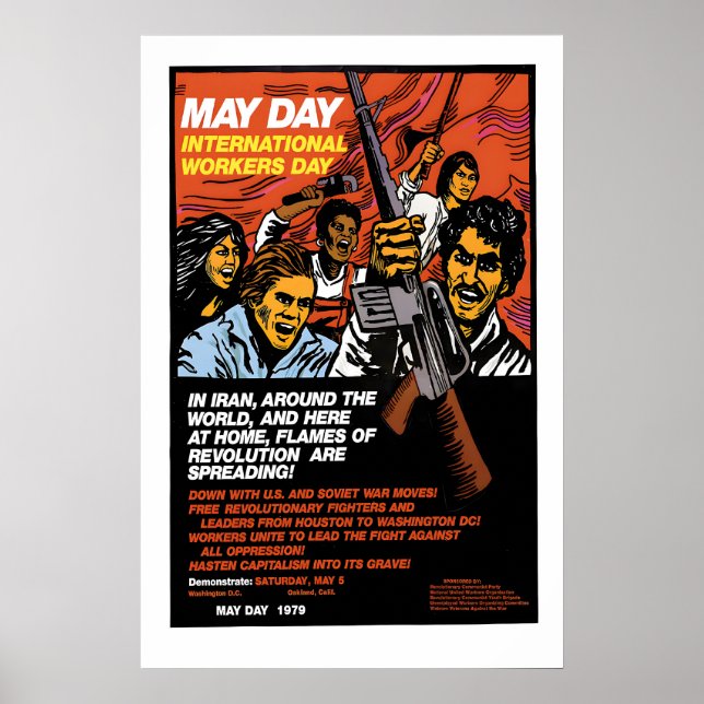Affiche des années 1970 Fête internationale des tr (Devant)