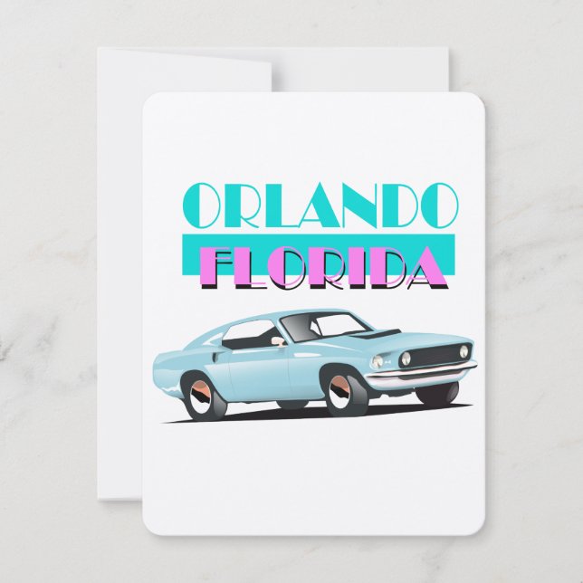 Affiche des années 80 d'Orlando Floride (Devant)
